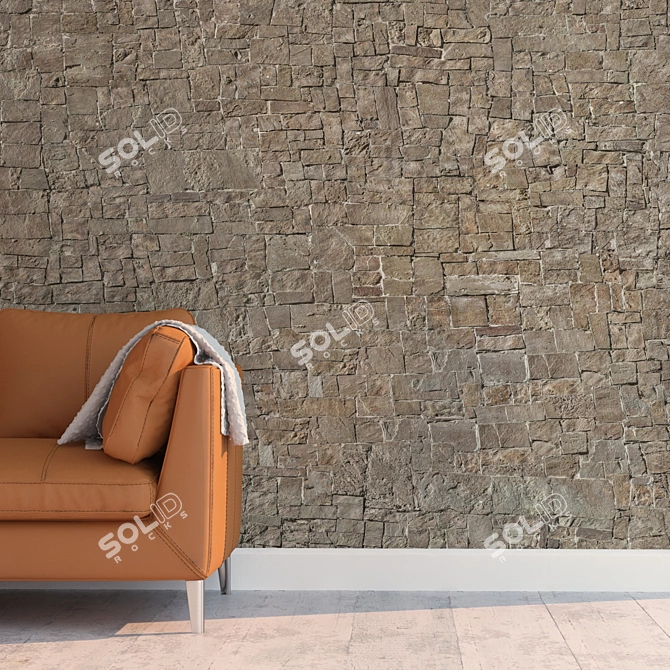 Seamless High-Detail Stone Texture 3D model image 2