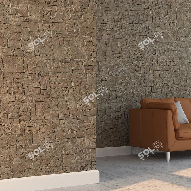 Seamless High-Detail Stone Texture 3D model image 3