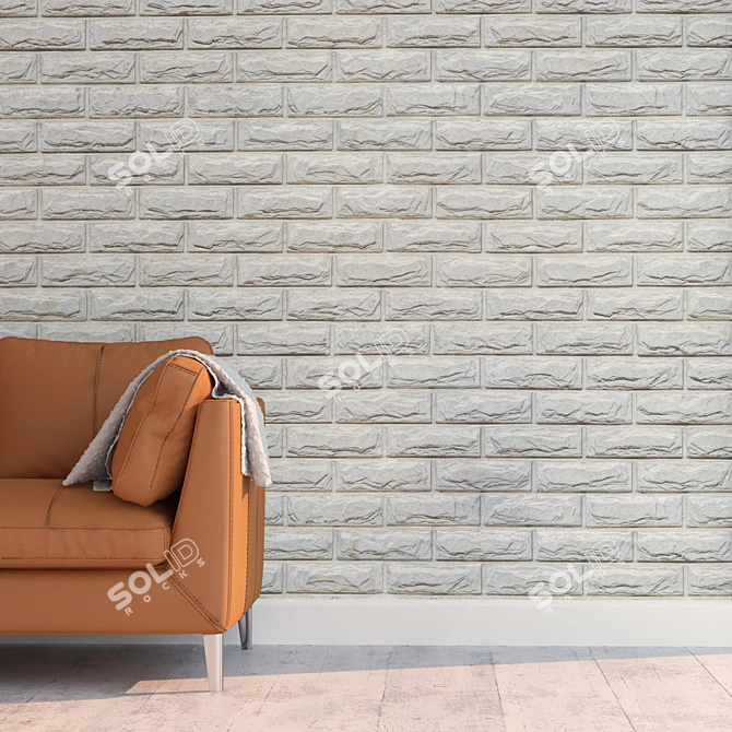 High-Detail Seamless Brick Texture 3D model image 2