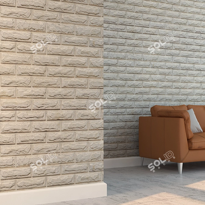 High-Detail Seamless Brick Texture 3D model image 3