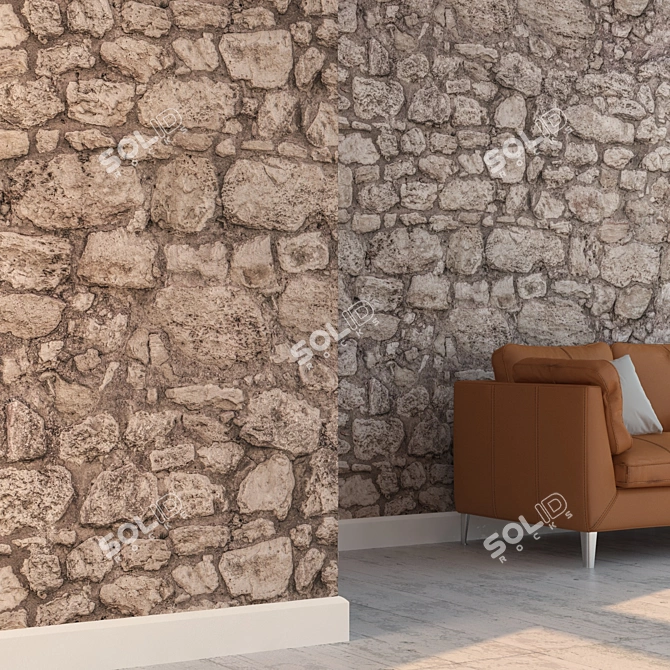 Seamless High-Detail Stone Texture 3D model image 3