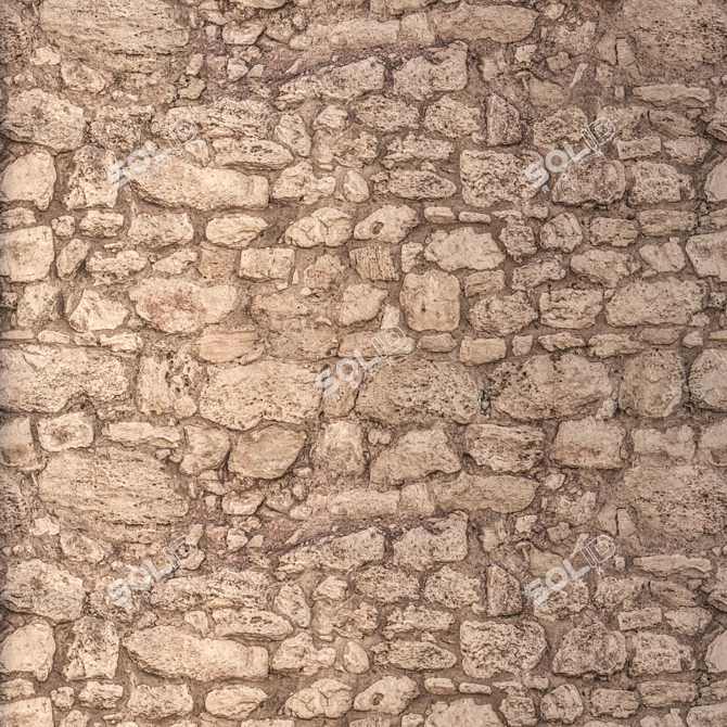 Seamless High-Detail Stone Texture 3D model image 4