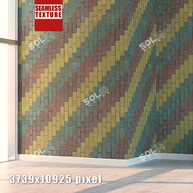 Seamless Detailed Brick Texture 3D model image 1