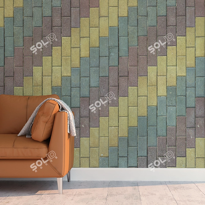 Seamless Detailed Brick Texture 3D model image 2