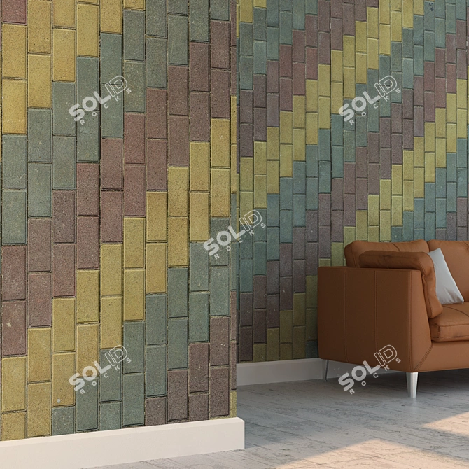 Seamless Detailed Brick Texture 3D model image 3