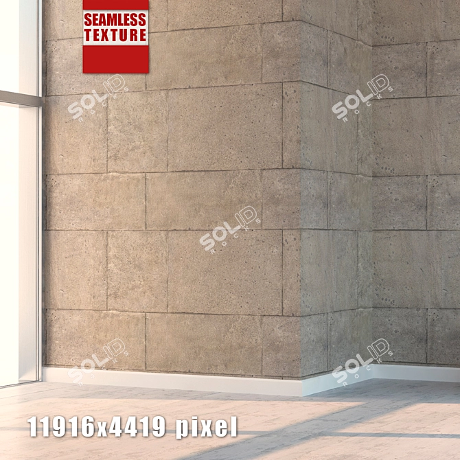 Seamless High-Detail Block Texture 3D model image 1