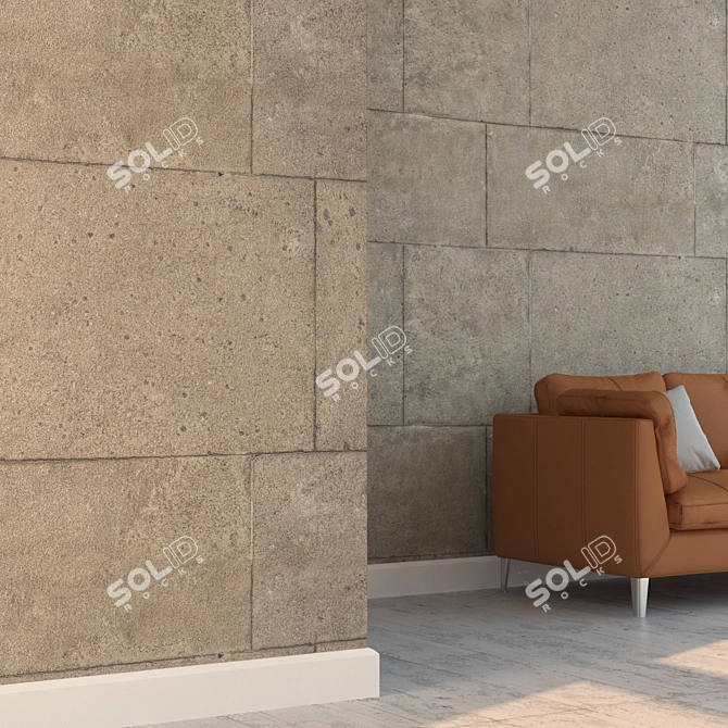 Seamless High-Detail Block Texture 3D model image 3