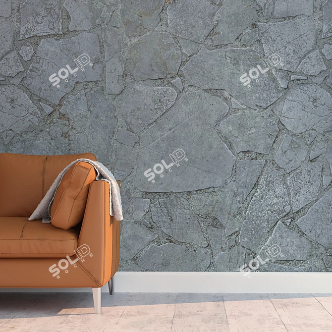 Seamless High Detailed Stone Texture 3D model image 2