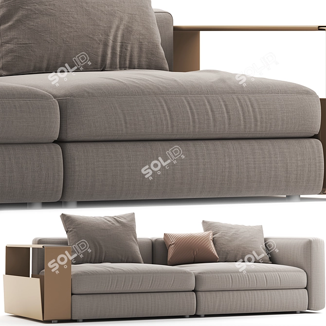 Flexform Harper Sofa: Sleek and Stylish Comfort 3D model image 3