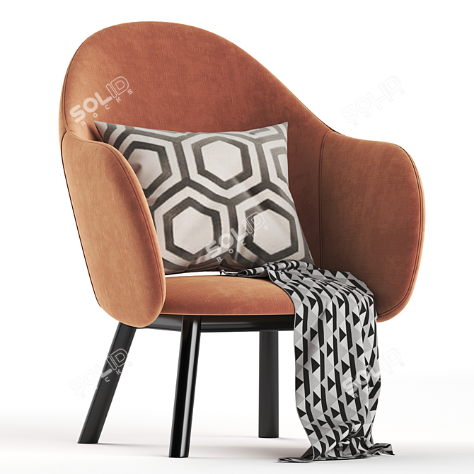 Maul Lounge Chair: Modern Elegance for Ultimate Comfort 3D model image 1