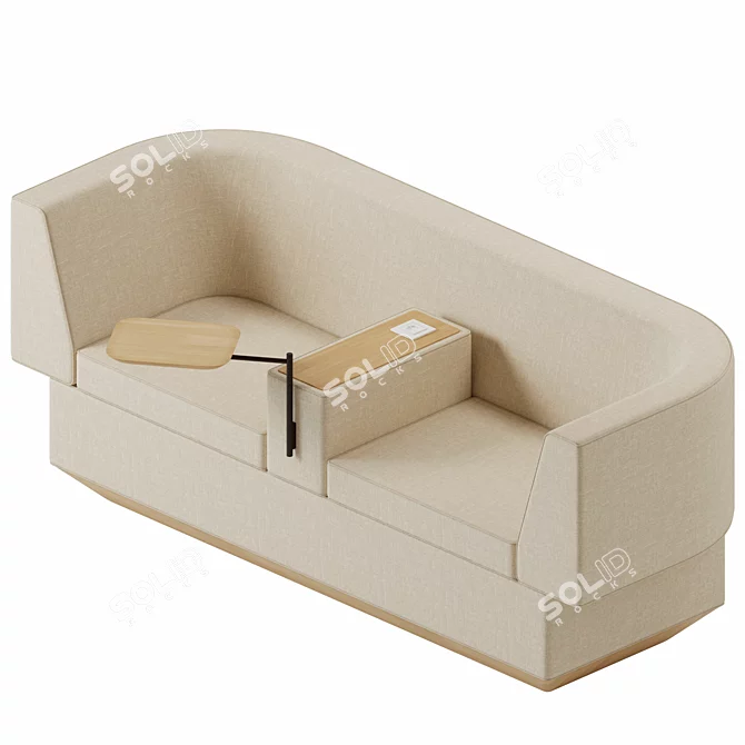 Brick-inspired Sofa: Sleek Design 3D model image 4