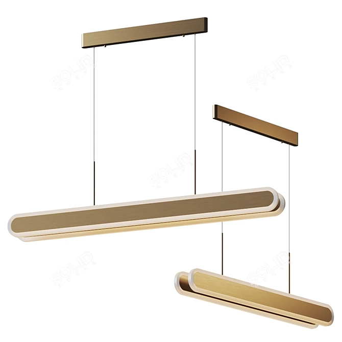 Gianni Linear LED Pendant 3D model image 1