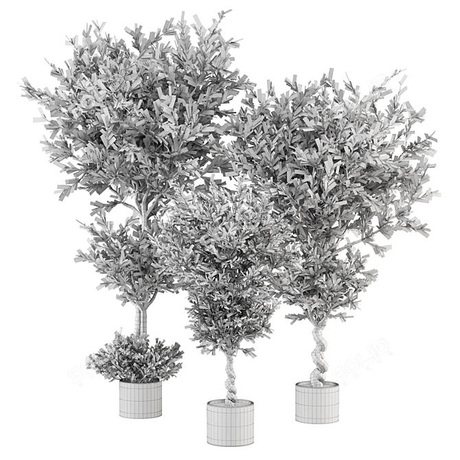Ferm Living Bau Pot Large - Set 165: Stylish Indoor Plants 3D model image 6