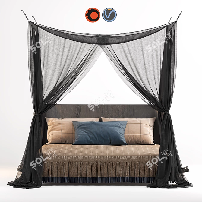 Mosquito-Proof Hanging Bed 3D model image 2