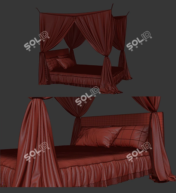 Mosquito-Proof Hanging Bed 3D model image 3