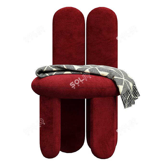 Gentle Glazy Chair, Royal Elegance 3D model image 1