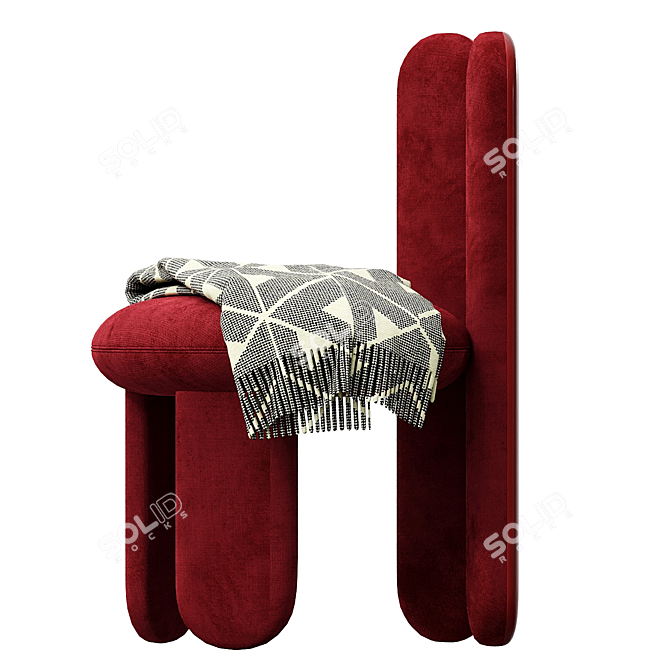 Gentle Glazy Chair, Royal Elegance 3D model image 2