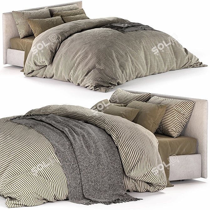 Contemporary Gaya Sofa: Sleek Design & Optimal Comfort 3D model image 2