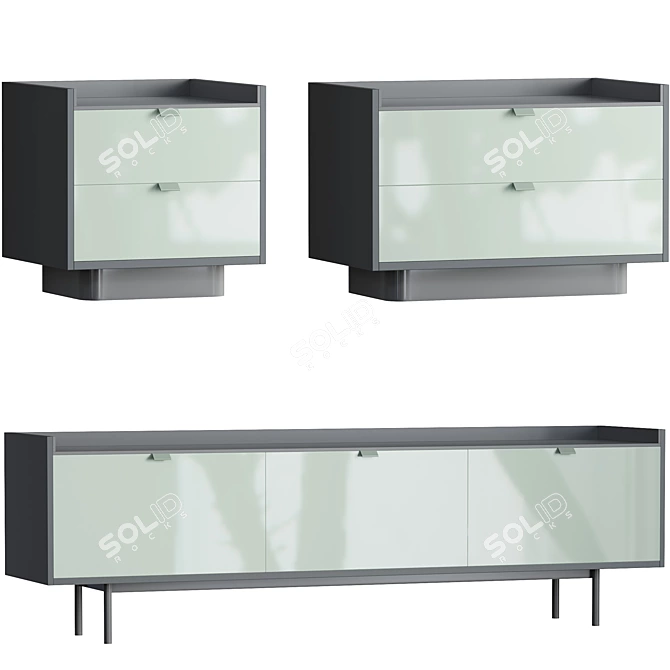 Darren Modern Minotti Console 3D model image 1