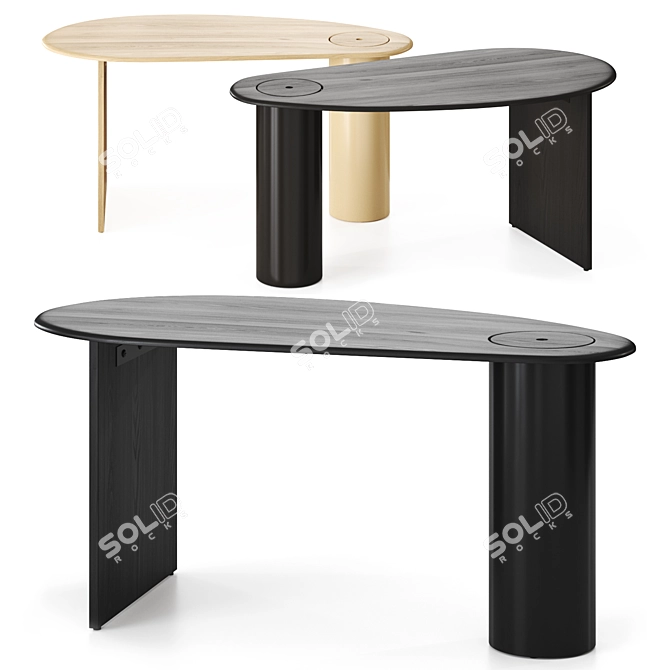 Modern Eclipse Desk: Versatile Design 3D model image 1