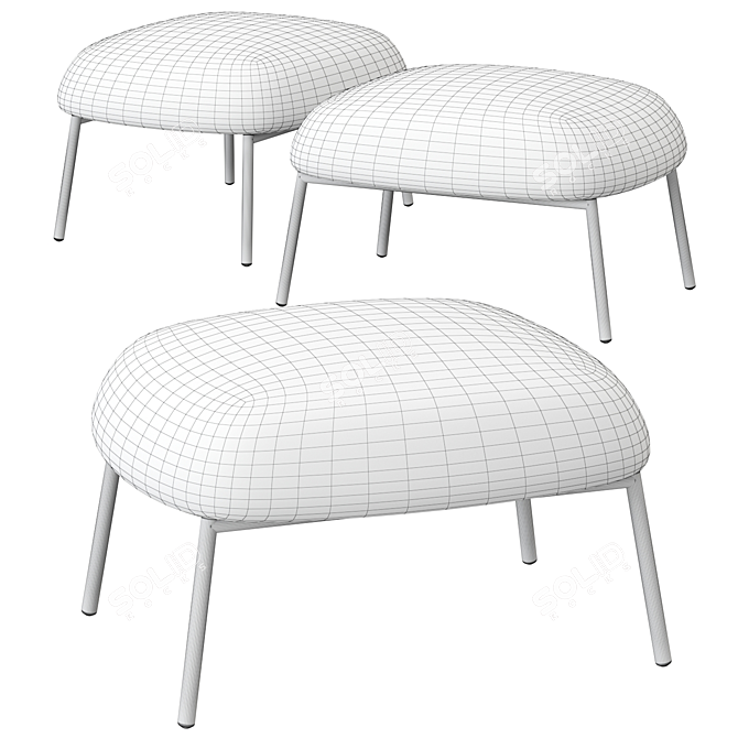 Sleek Bross Stool: Unmatched Comfort 3D model image 2