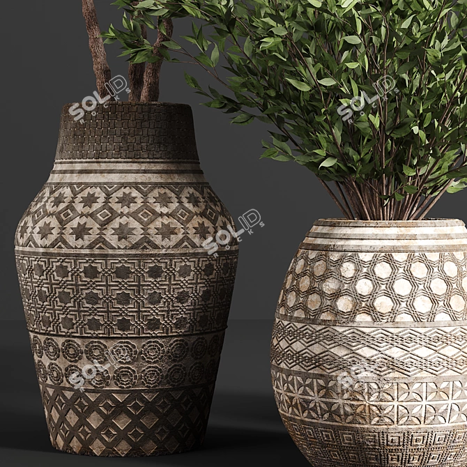 Title: Green Oasis: 22 Stunning Indoor Plants 3D model image 3