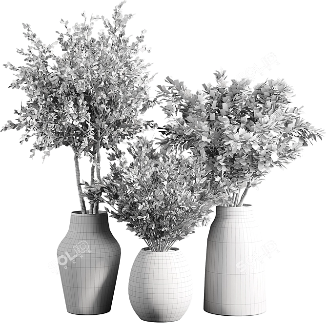 Title: Green Oasis: 22 Stunning Indoor Plants 3D model image 10