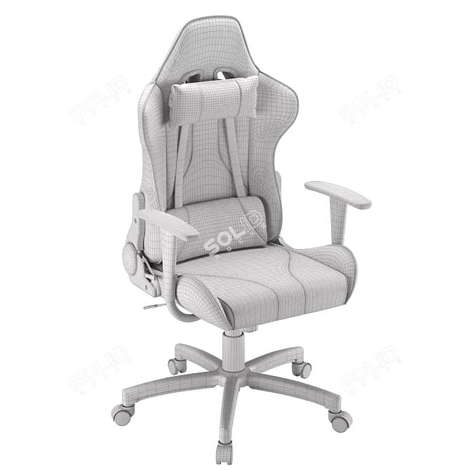 ErgoGamer: High-Detail Gaming Chair 3D model image 4