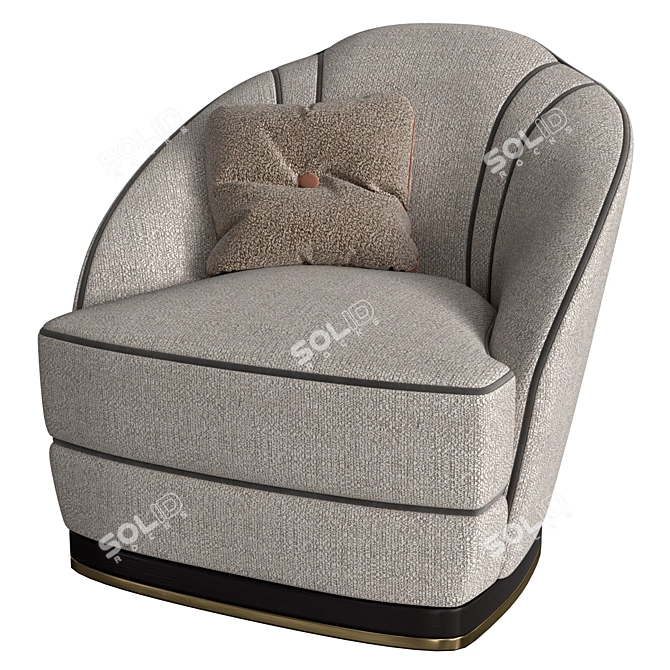 Elegant Samara Armchair: Pristine Comfort 3D model image 1