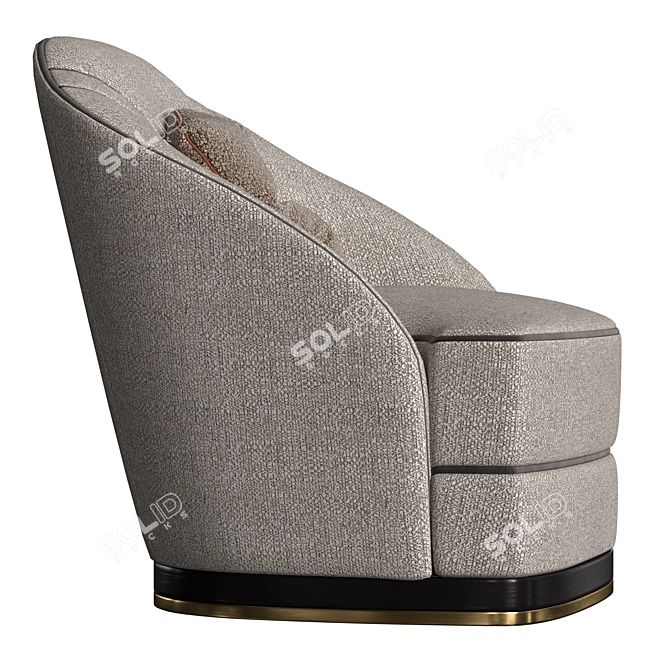 Elegant Samara Armchair: Pristine Comfort 3D model image 2