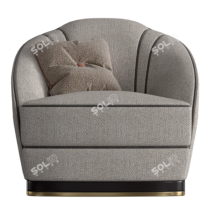 Elegant Samara Armchair: Pristine Comfort 3D model image 3