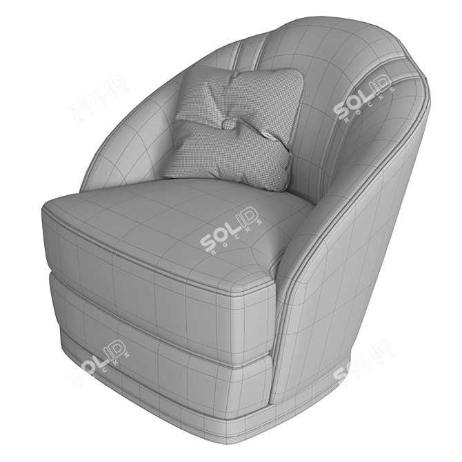 Elegant Samara Armchair: Pristine Comfort 3D model image 6