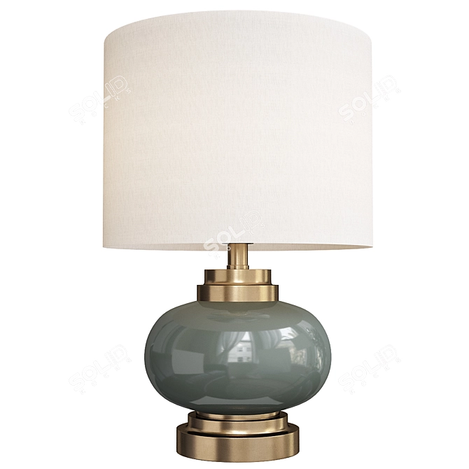 Copper & Grey Table Lamp 3D model image 1