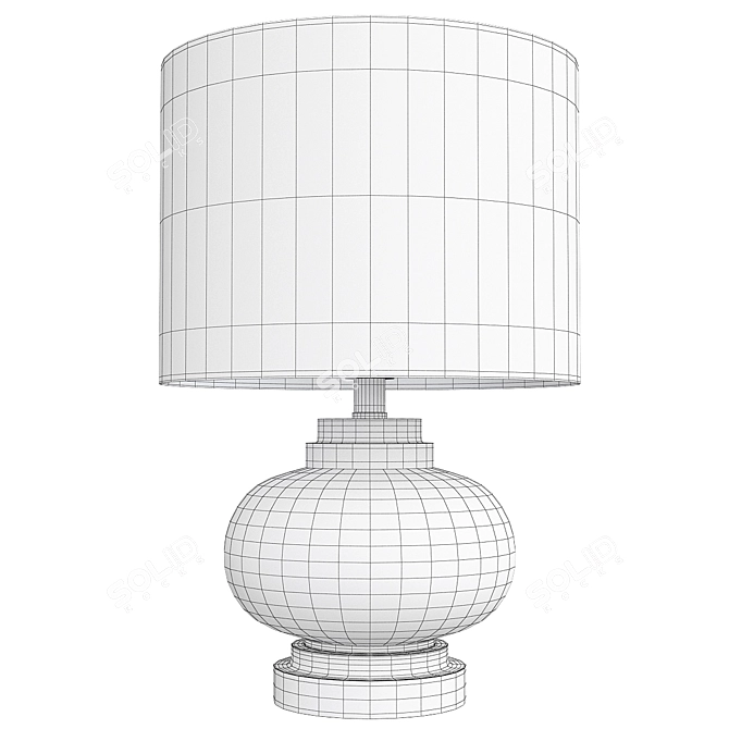 Copper & Grey Table Lamp 3D model image 2