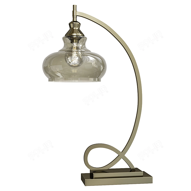 Sleek Steel Table Lamp 3D model image 1