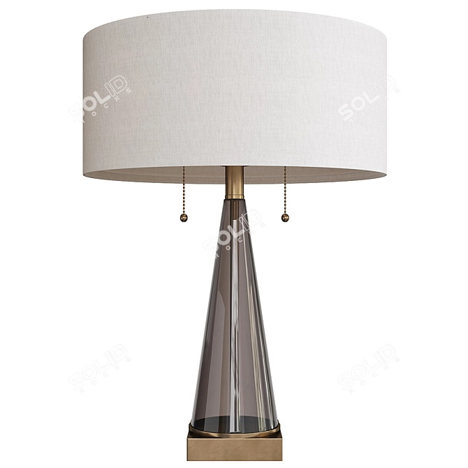Elegant Glass Laura Table Lamp 3D model image 1