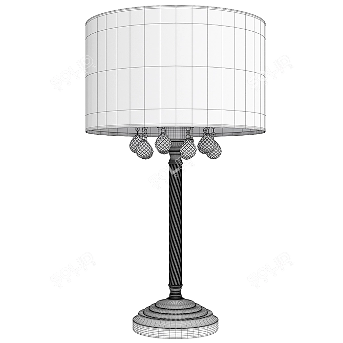 Elegant Moiselle Crystal Table Lamp 3D model image 2