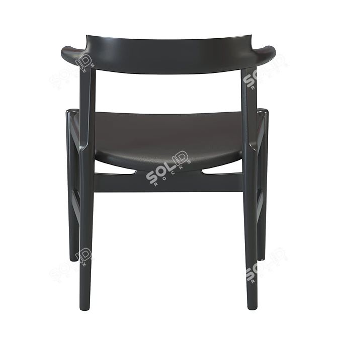 Elegant PP58 Chair by Wegner 3D model image 5