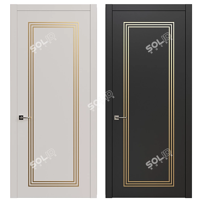 Modern 3D Door 164 - V-Ray Compatible 3D model image 1