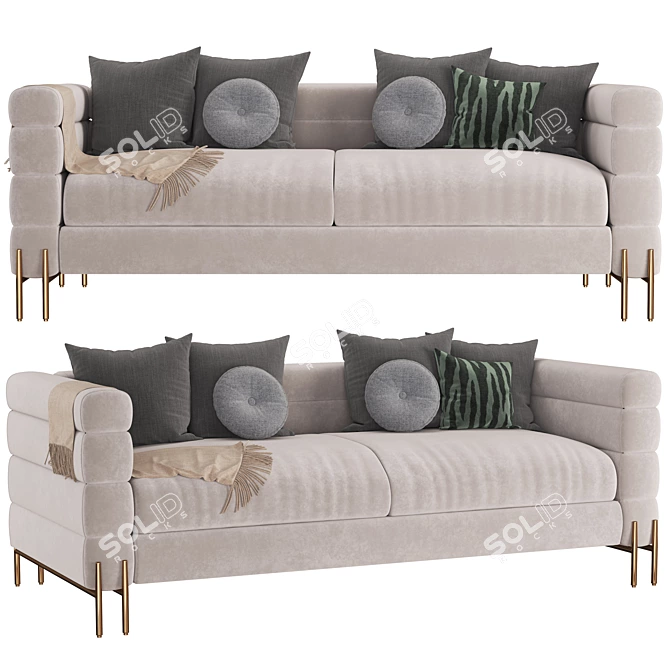 Modern Eichholtz YORK Sofa - Elegant Design 3D model image 1