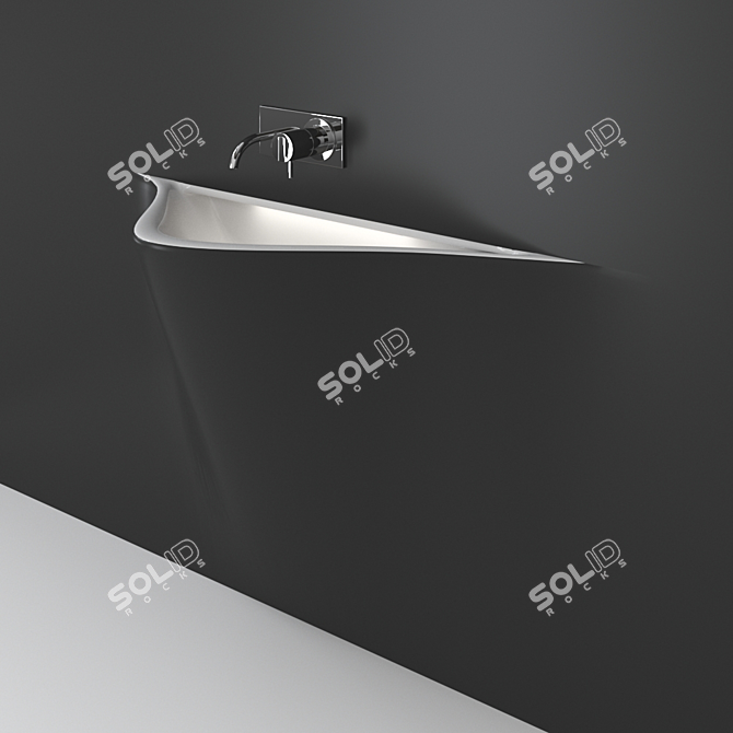 Silent Serenity Washbasin 3D model image 2