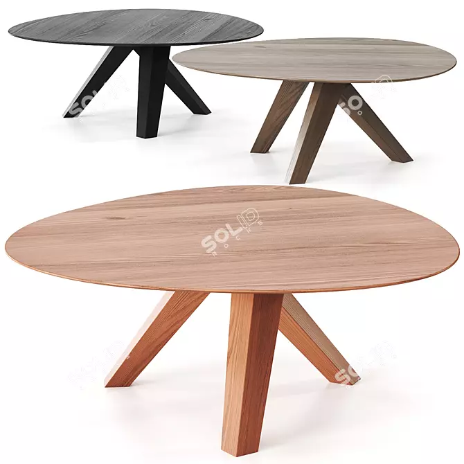 Elegant Trilope 1540 Table by Draenert 3D model image 1