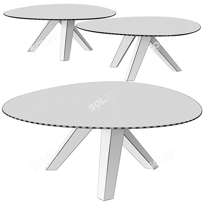 Elegant Trilope 1540 Table by Draenert 3D model image 2