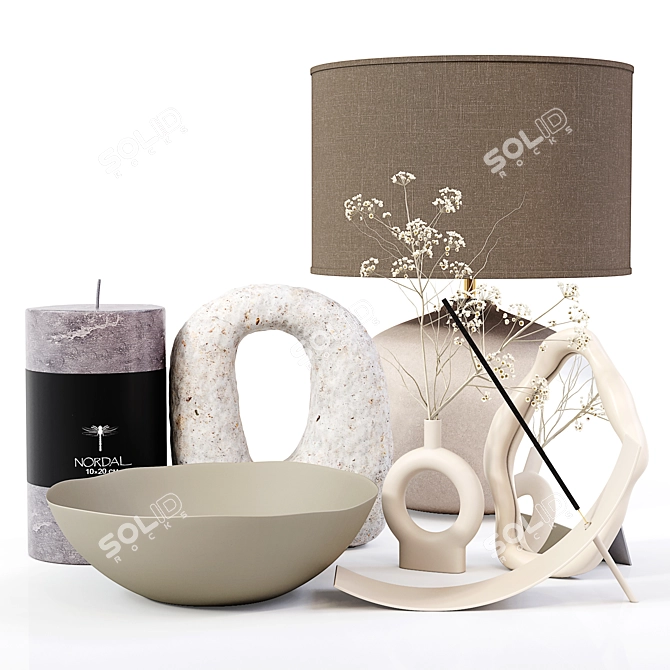 Elegant Décor Set 081 for Stunning Renders 3D model image 3