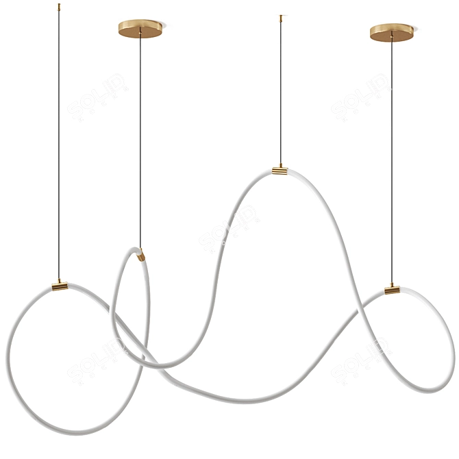 Elegant Cerelia Pendant Lamp 3D model image 2