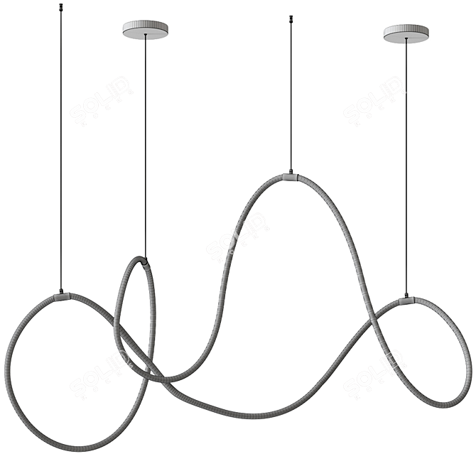 Elegant Cerelia Pendant Lamp 3D model image 4