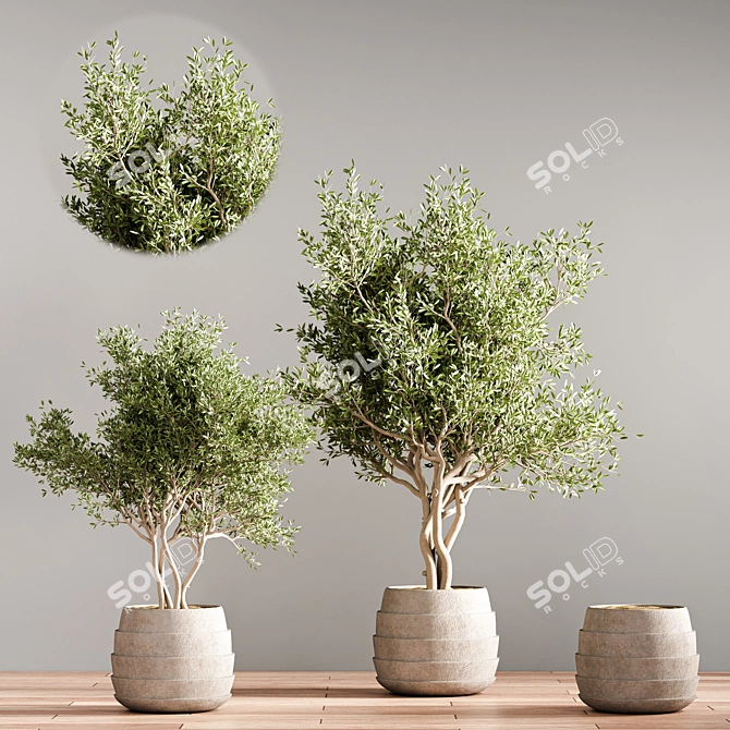 Elevate your plants with stylish indoor plant stand 3D model image 3