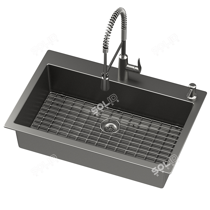 Sleek MOEN Sink Design 3D model image 2