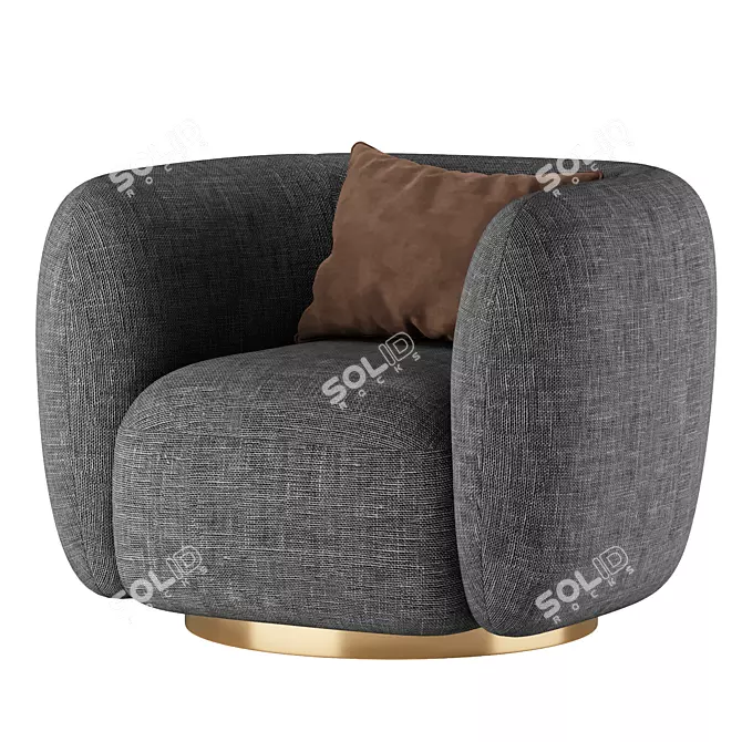 Roxy Swivel Chair: Sleek and Stylish Design 3D model image 3