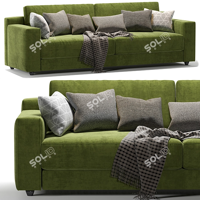 Flexform Romeo Compact 2-Seater Sofa 3D model image 1